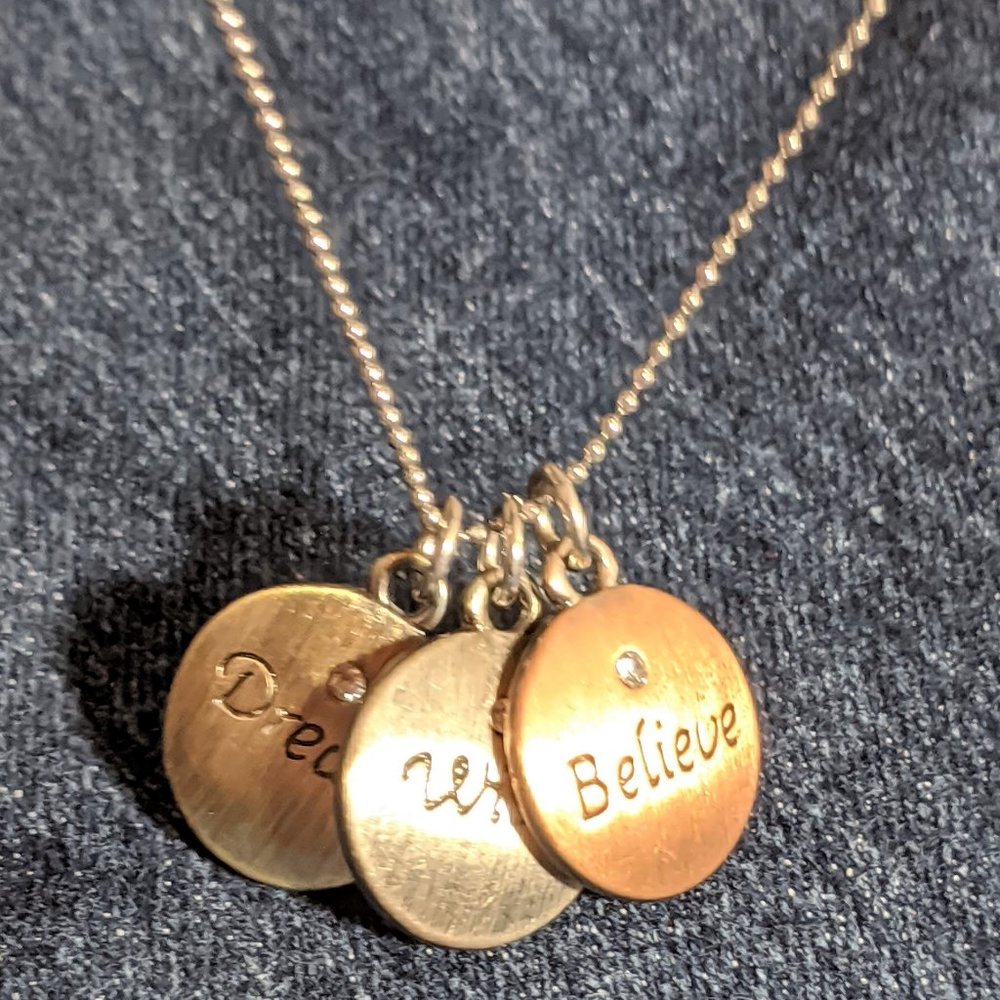 Multi Metal Toned Charm Neclace - Dream Wish